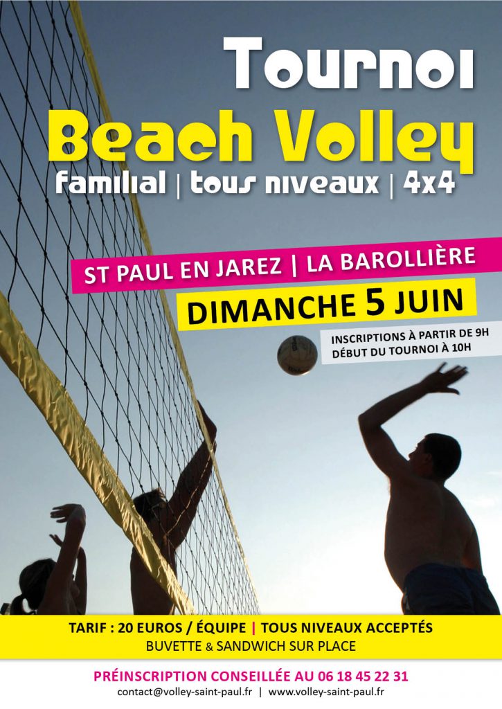 affiche tournoi volley st paul 2016
