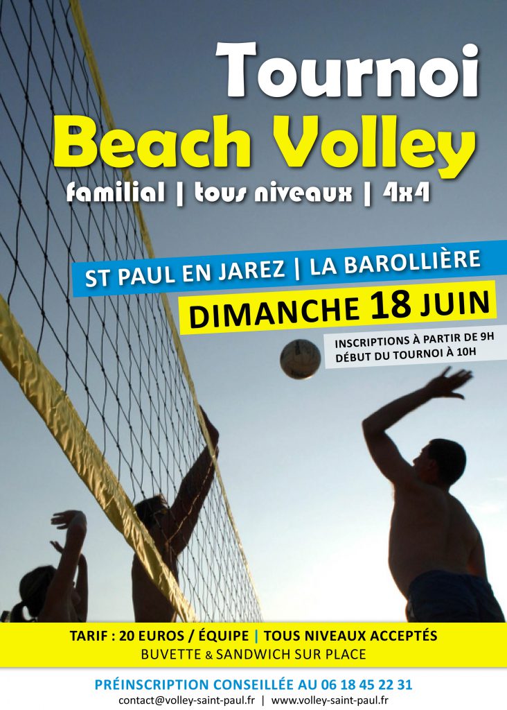 affiche tournoi volley st paul 2017